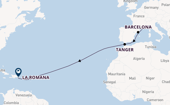 Westelijke Middellandse Zee vanaf Genua, Italië met de MSC Opera