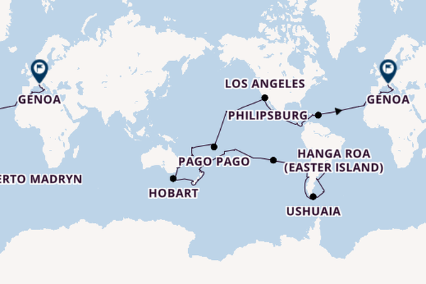 Round-the-World Trip from Buenos Aires, Argentina with the MSC Magnifica