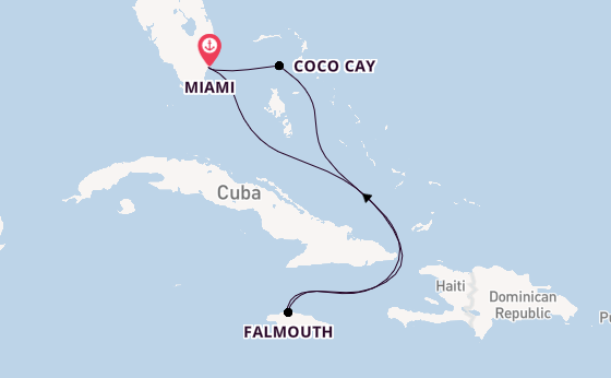 Caribbean from Miami, Florida, USA with the Freedom of the Seas