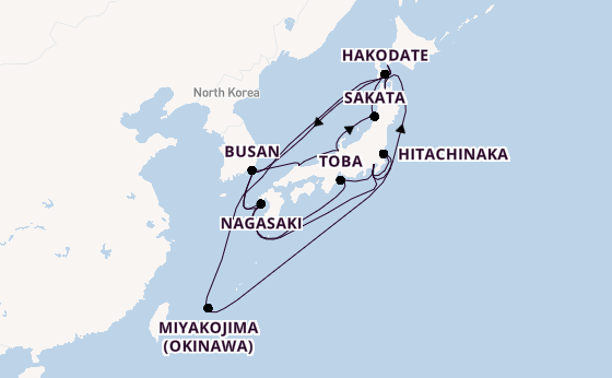 Japan from Tokyo, Japan with the Sapphire Princess