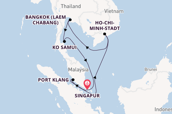 Südostasien ab Singapur, Singapur auf der Royal Princess