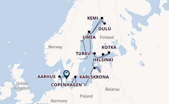 Europe from Stockholm, Sweden with the Seven Seas Mariner