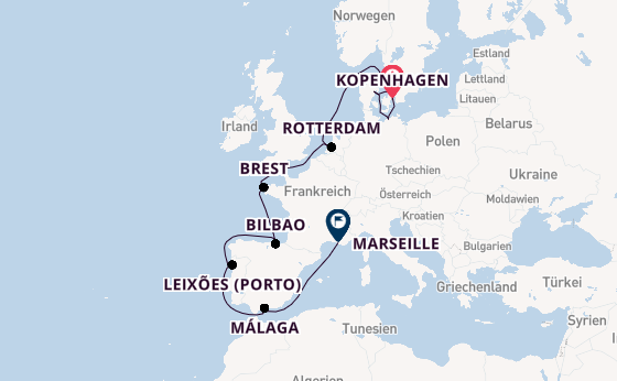 Westliches Mittelmeer ab Kopenhagen, Dänemark auf der MSC Magnifica