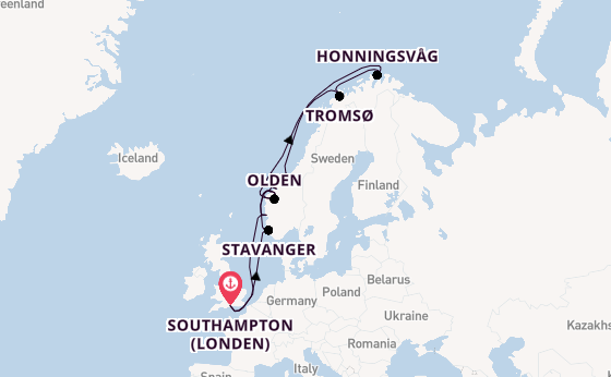 Noorwegen vanaf Southampton (Londen), Engeland met de Celebrity Apex