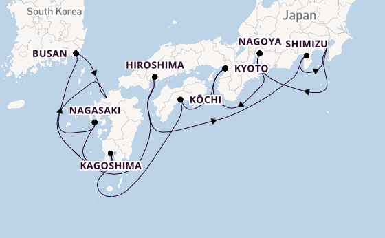 Japan from Tokyo, Japan with the Nautica