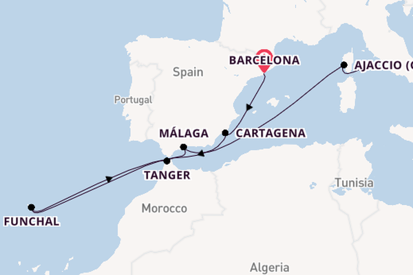 Westelijke Middellandse Zee vanaf Barcelona, Spanje met de Celebrity Equinox