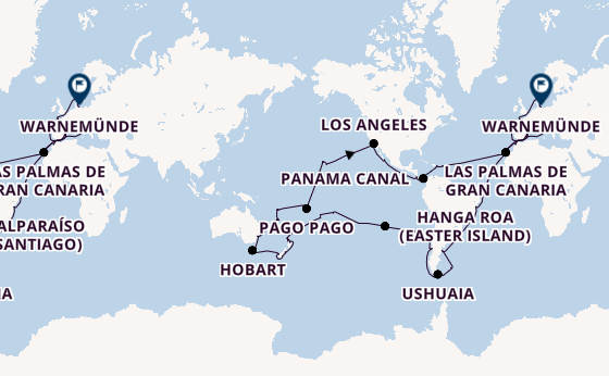 World Cruise from Genoa, Italy with the MSC Magnifica