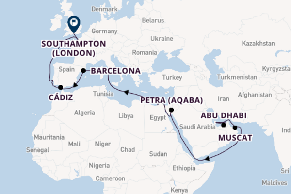 Middle East from Dubai, United Arab Emirates with the MSC Euribia