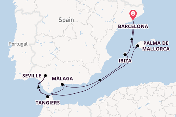 Western Mediterranean from Barcelona, Spain with the Celebrity Xcel