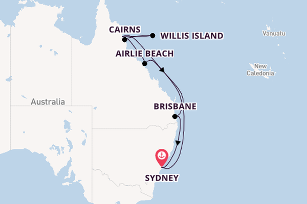 Australia from Sydney, Australia with the Celebrity Edge