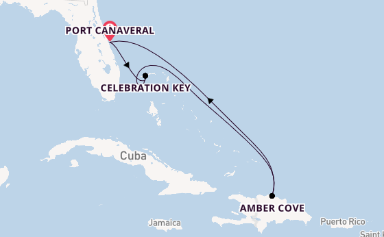 Caribbean vanaf Port Canaveral, Verenigde Staten met de Carnival Firenze