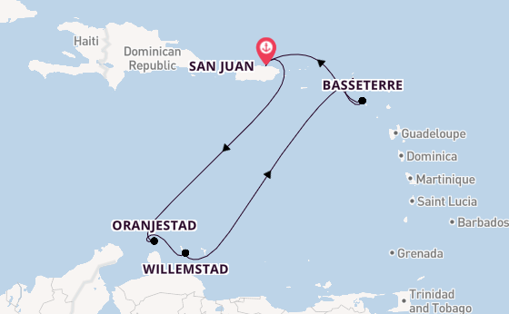 Caribbean vanaf San Juan, Puerto Rico met de Norwegian Viva