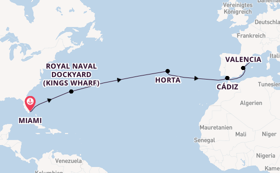 Transatlantik ab Miami auf der Seven Seas Voyager