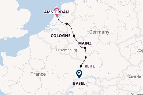 Rhine River, Europe from Amsterdam, Netherlands with the Avalon Vista