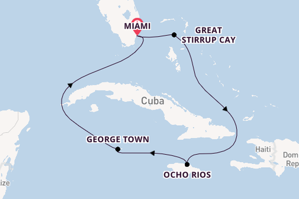 Caribbean vanaf Miami, Verenigde Staten met de Norwegian Jewel