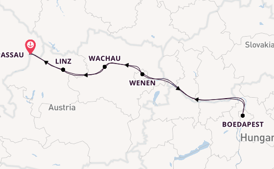Donau vanaf Passau, Duitsland met de A-ROSA DONNA