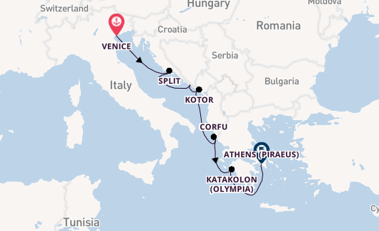Eastern Mediterranean from Venice, Italy with the Viking Sea
