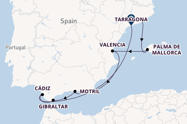 Western Mediterranean from Barcelona, Spain with the Norwegian Dawn