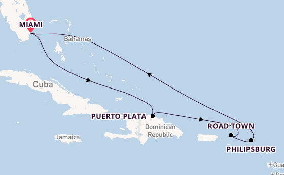 Caribbean from Miami, Florida, USA with the Celebrity Beyond