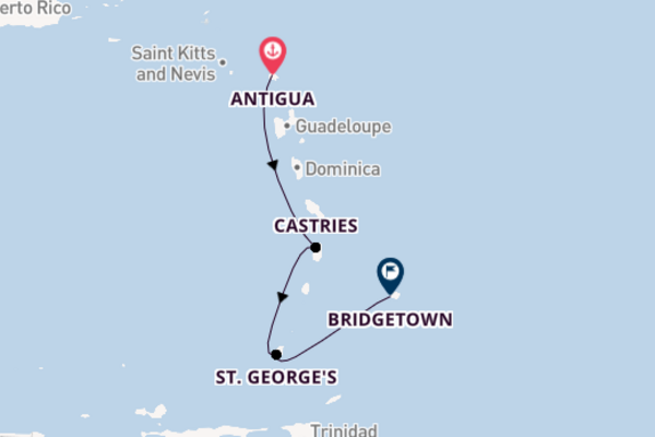 Southern Caribbean From Antigua with the Arvia