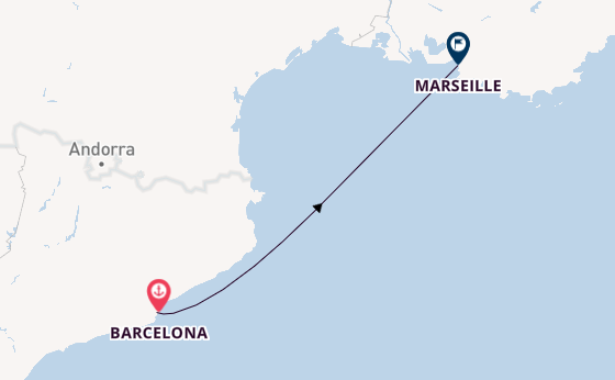 Westliches Mittelmeer ab Barcelona, Spanien auf der Costa Diadema