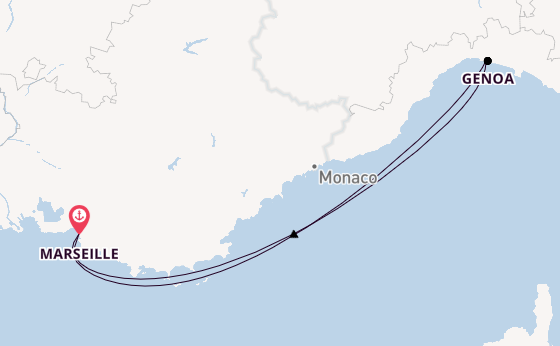 Western Mediterranean from Marseille, France with the MSC Musica