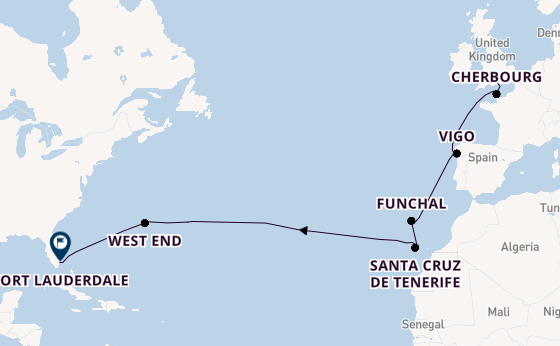 trans-Atlantisch vanaf Southampton (Londen), Engeland met de Sky Princess