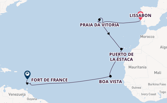 Portugal vanaf Lissabon, Portugal met de VASCO DA GAMA