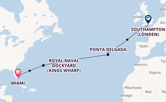 trans-Atlantisch vanaf Miami, Verenigde Staten met de Freedom of the Seas