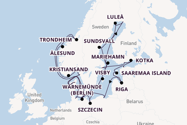 Norway from Copenhagen, Denmark with the Sirena