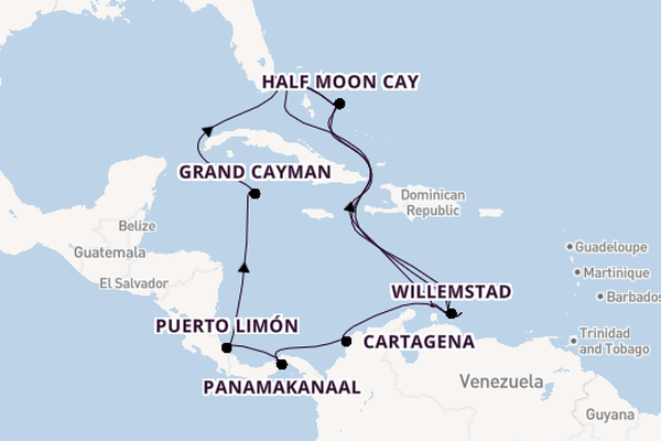 Caribbean vanaf Fort Lauderdale, Verenigde Staten met de Rotterdam