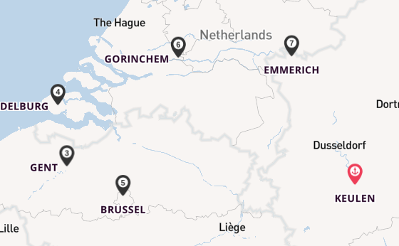 Rijn vanaf Keulen, Duitsland met de A-ROSA AQUA