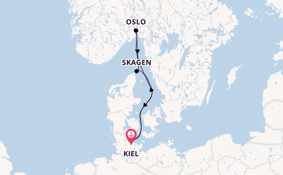 Noorwegen vanaf Kiel, Duitsland met AIDAbella