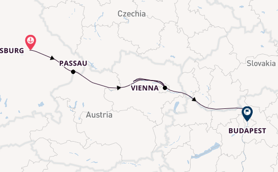 Danube River, Europe from Regensburg, Germany with the Viking Honir