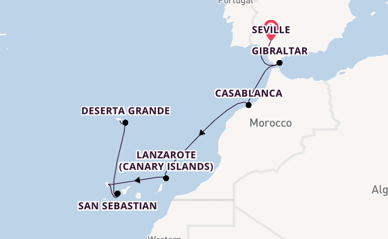 Canary Islands from Seville, Spain with the HANSEATIC nature