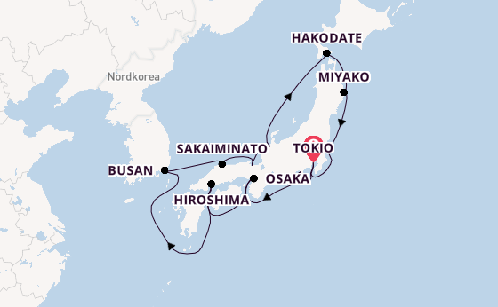 Japan ab Tokio, Japan auf der Noordam