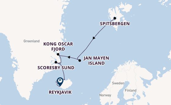 Arctic Ocean from Longyearbyen, Norway with the Silver Endeavour