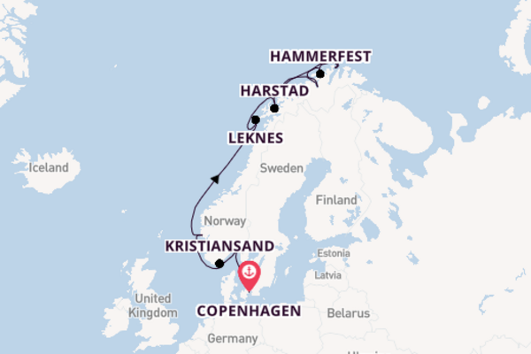 Journey from Copenhagen to Tromsø via Harstad