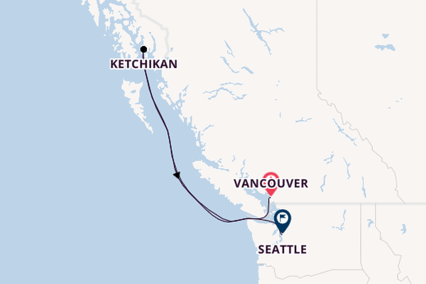 Amerikaanse Westkust vanaf Vancouver, Canada met de Royal Princess