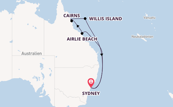 Australien ab Sydney auf der Celebrity Edge