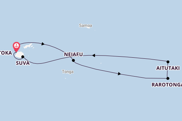 Polynesië vanaf Lautoka, Fiji met de Seven Seas Navigator