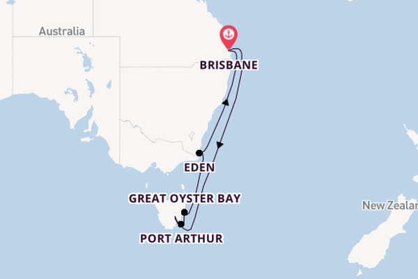 Australia from Brisbane, Australia with the Carnival Luminosa