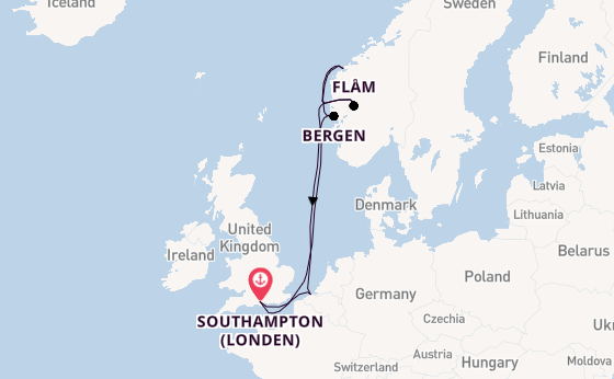 Noorwegen vanaf Southampton (Londen), Engeland met de Celebrity Apex