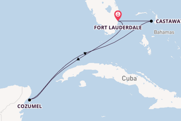 6daagse cruise vanaf Fort Lauderdale