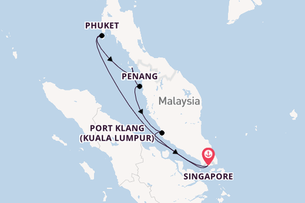 South East Asia from Singapore, Singapore with the Celebrity Millennium