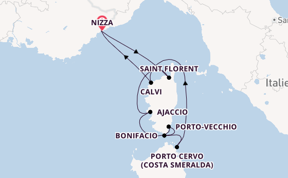 Westliches Mittelmeer ab Nizza, Frankreich auf der Le Ponant