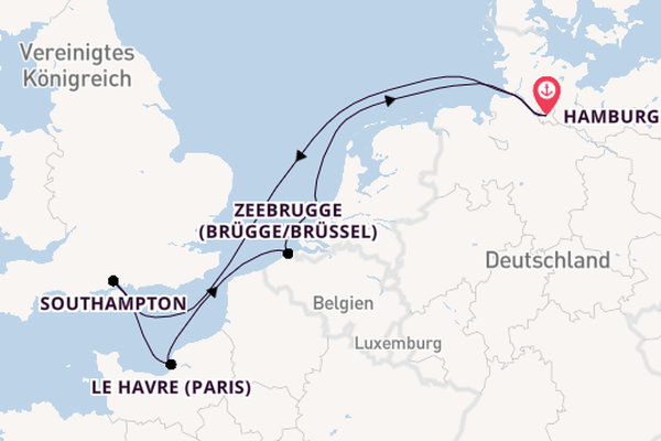 AIDAperla - Metropolen ab Hamburg