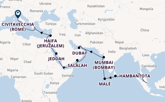 Zuidoost-Azië vanaf Singapore, Singapore met de Seven Seas Mariner