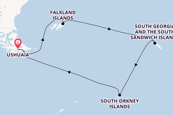 South America from Ushuaia, Argentina with the HANSEATIC spirit