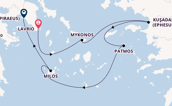 Eastern Mediterranean from Lavrio, Greece with the Ilma